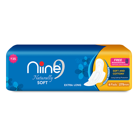 Niine Sanitary Napkins 275mm Fluff Naturally Soft
