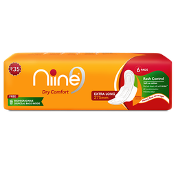 Niine Sanitary Napkins 275mm Fluff Dry Comfort