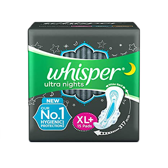 Whisper Sanitary Napkin Ultra Nights XL+ Wings 317 mm