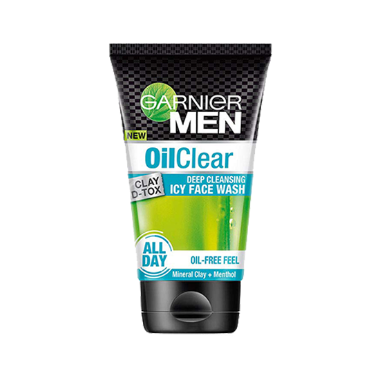 Garnier Men Oil Clear Clay D-Tox Deep Cleansing Icy Face Wash