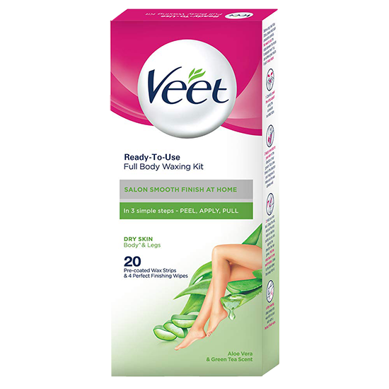 Veet Aloe Vera Full Body Waxing Kit For Dry Skin